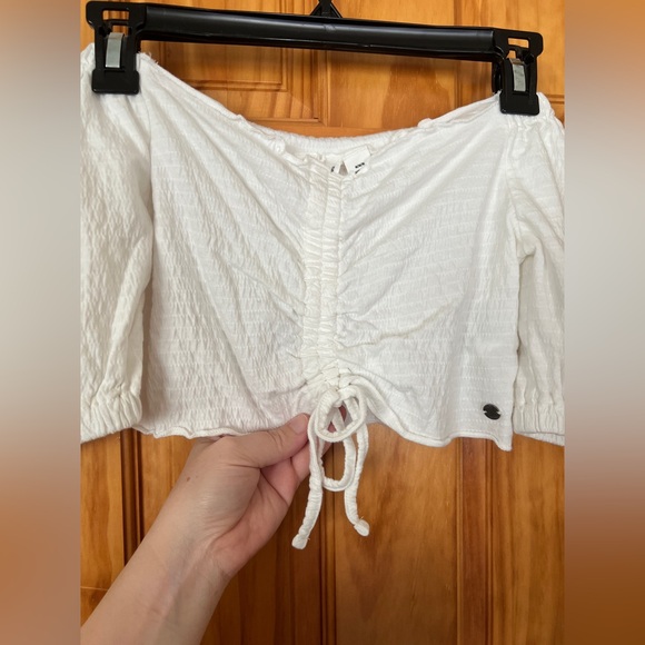 ROXY Flirty Walk Ruched Crop Top Size Medium NWT - Picture 6 of 11